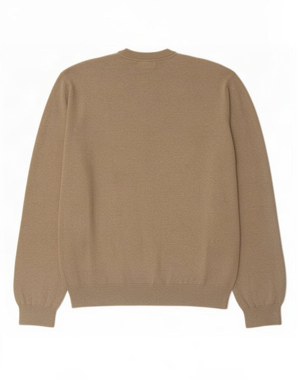 Marks & Spencer Mens V-Neck Jumper Sweater 2XL Beige Cotton
