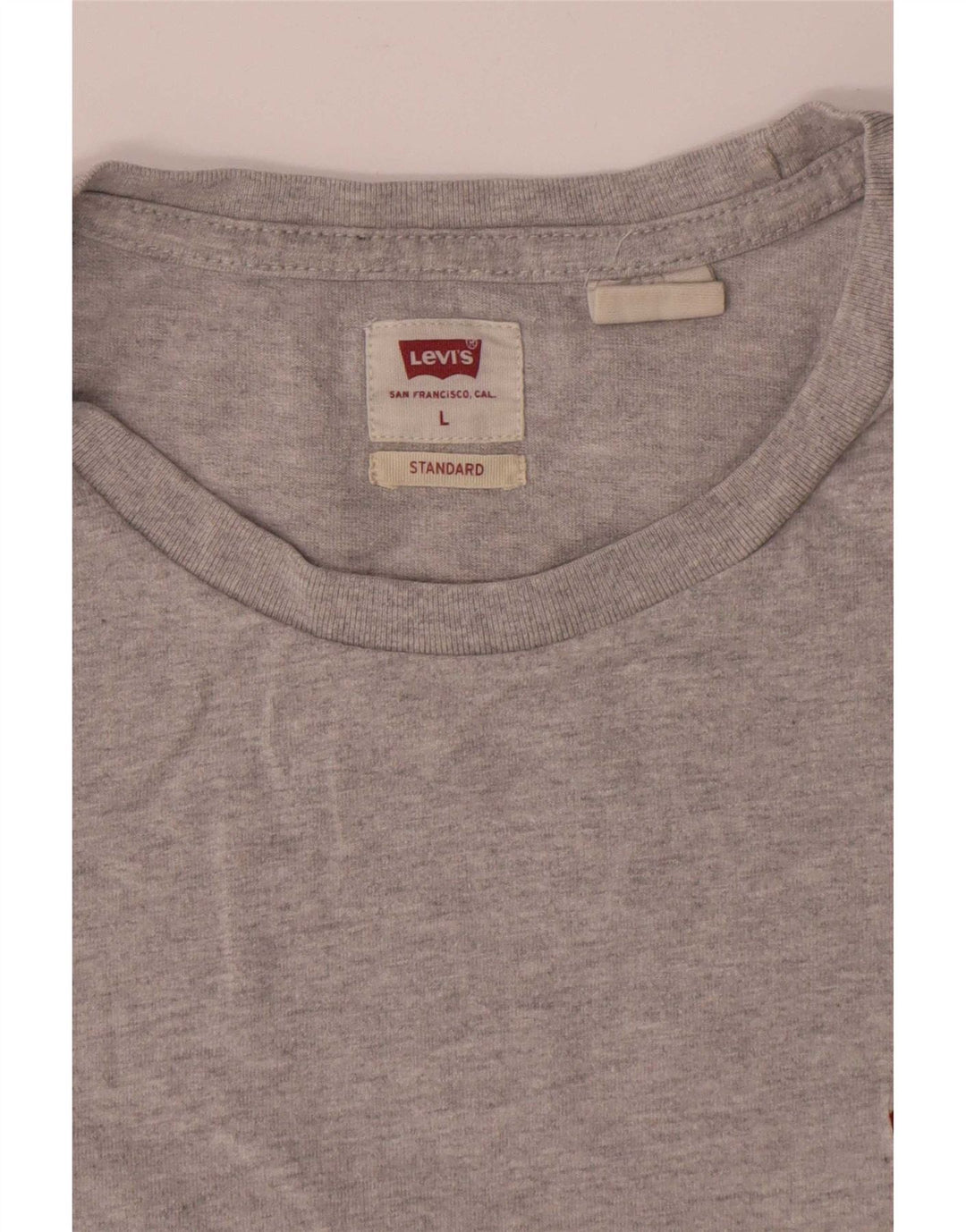 Levi's Mens Standard T-Shirt Top Large Grey Cotton
