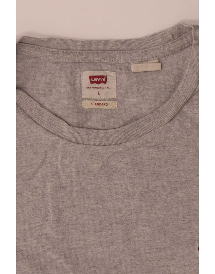 Levi's Mens Standard T-Shirt Top Large Grey Cotton