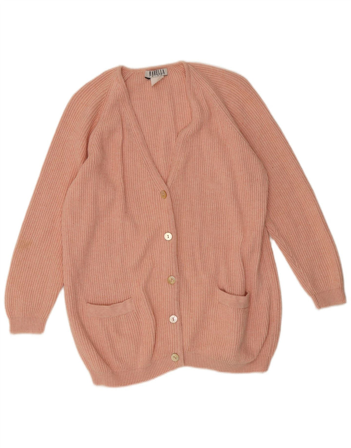 Marella Womens Cardigan Sweater UK 14 Medium Pink Cotton