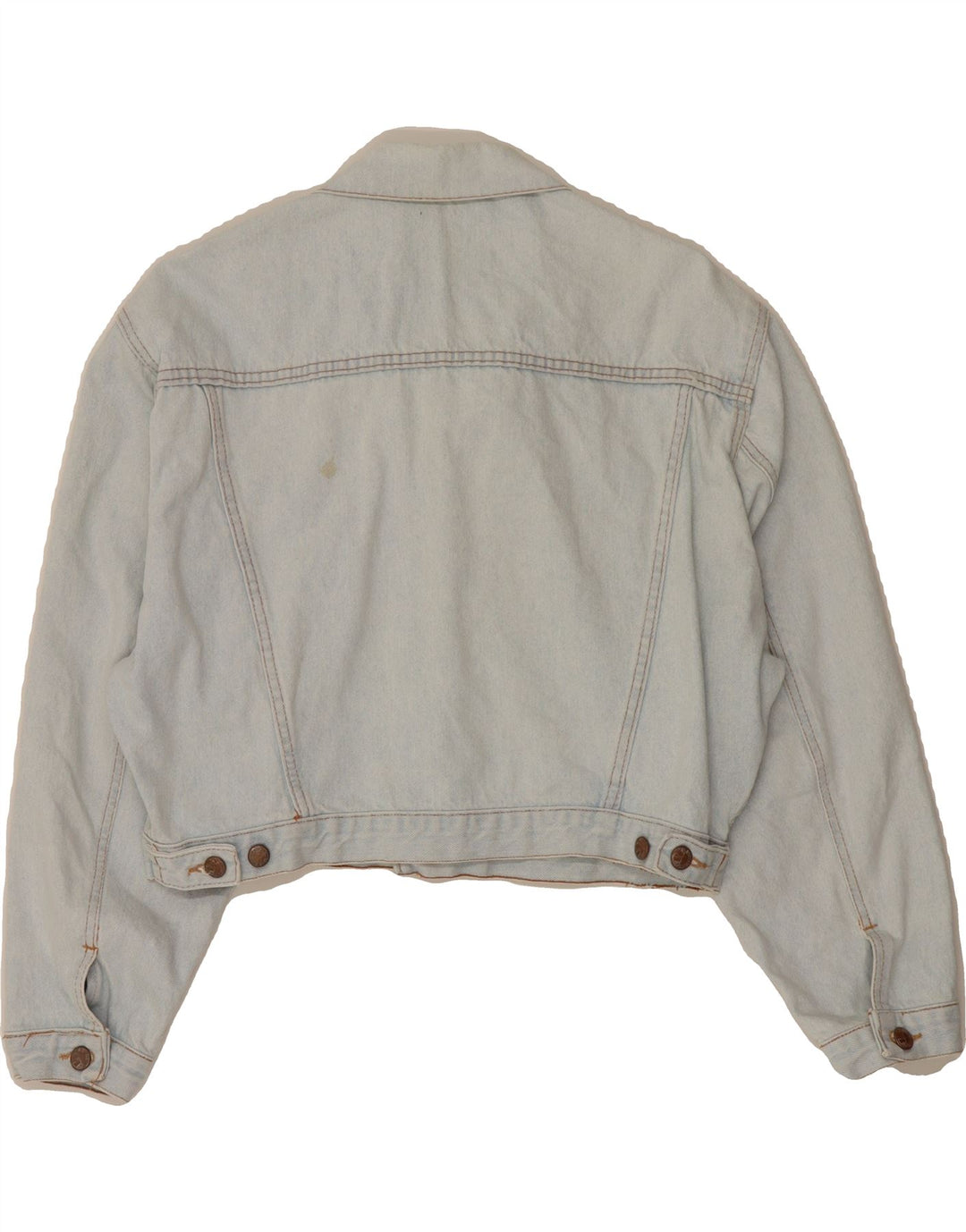 AMERICANINO Womens Crop Denim Jacket UK 16 Large Blue Cotton Vintage Americanino and Second-Hand Americanino from Messina Hembry 