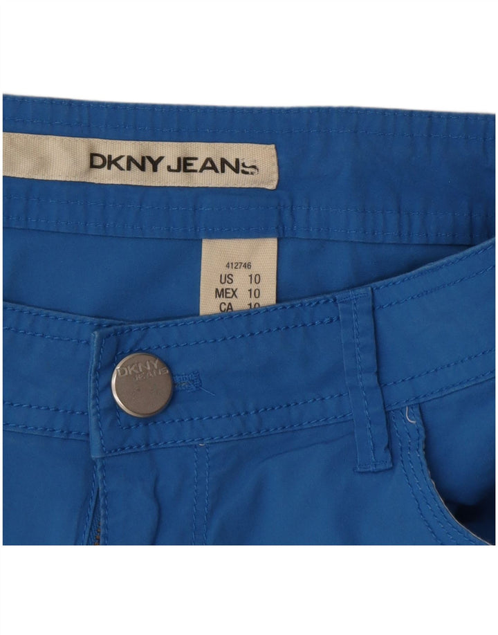 Dkny Womens Casual Shorts US 10 Large W34 Blue Cotton