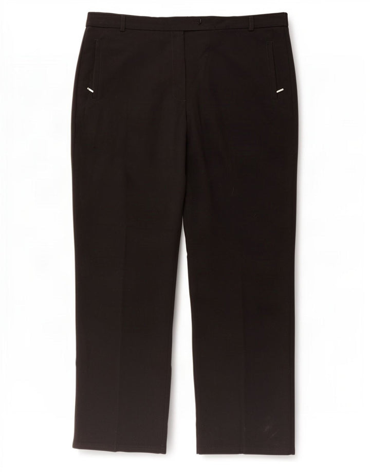 Marks & Spencer Womens Straight Casual Trousers Size 16 W36 L29 Black
