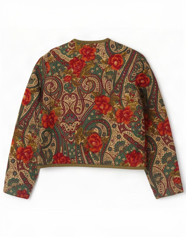 Vintage Womens Bomber Jacket UK 14 Medium Multicoloured Paisley