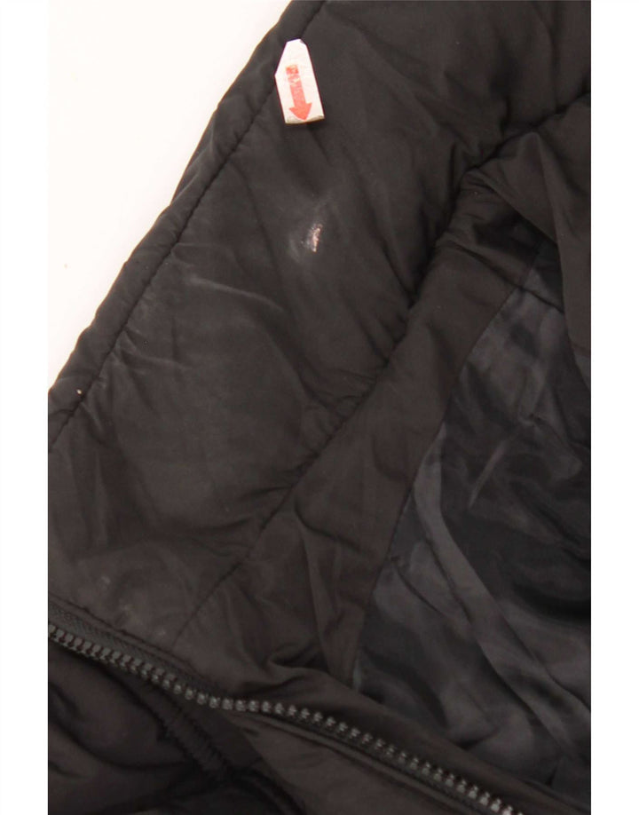 Marks & Spencer Womens Hooded Padded Jacket UK 12 Medium Black Polyester