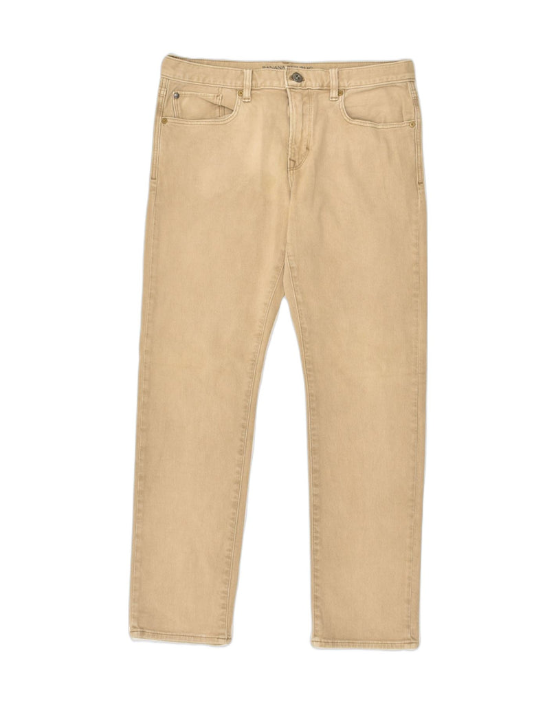 BANANA REPUBLIC Mens Slim Jeans W32 L30 Beige Cotton | Vintage Banana Republic | Thrift | Second-Hand Banana Republic | Used Clothing | Messina Hembry 