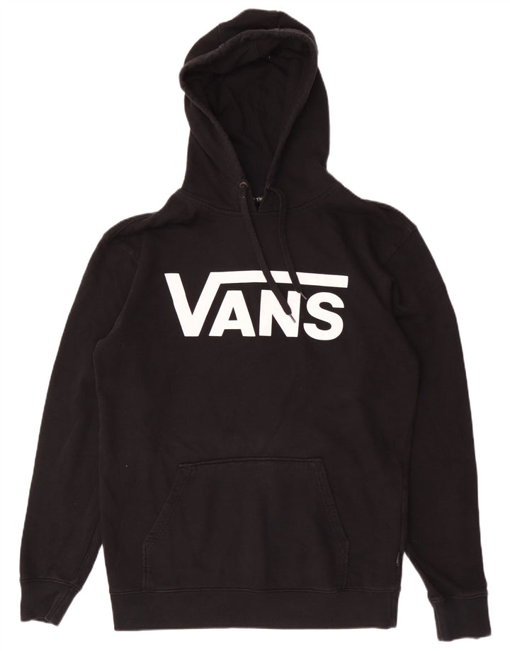 Vans Mens Graphic Hoodie Jumper Medium Black Cotton
