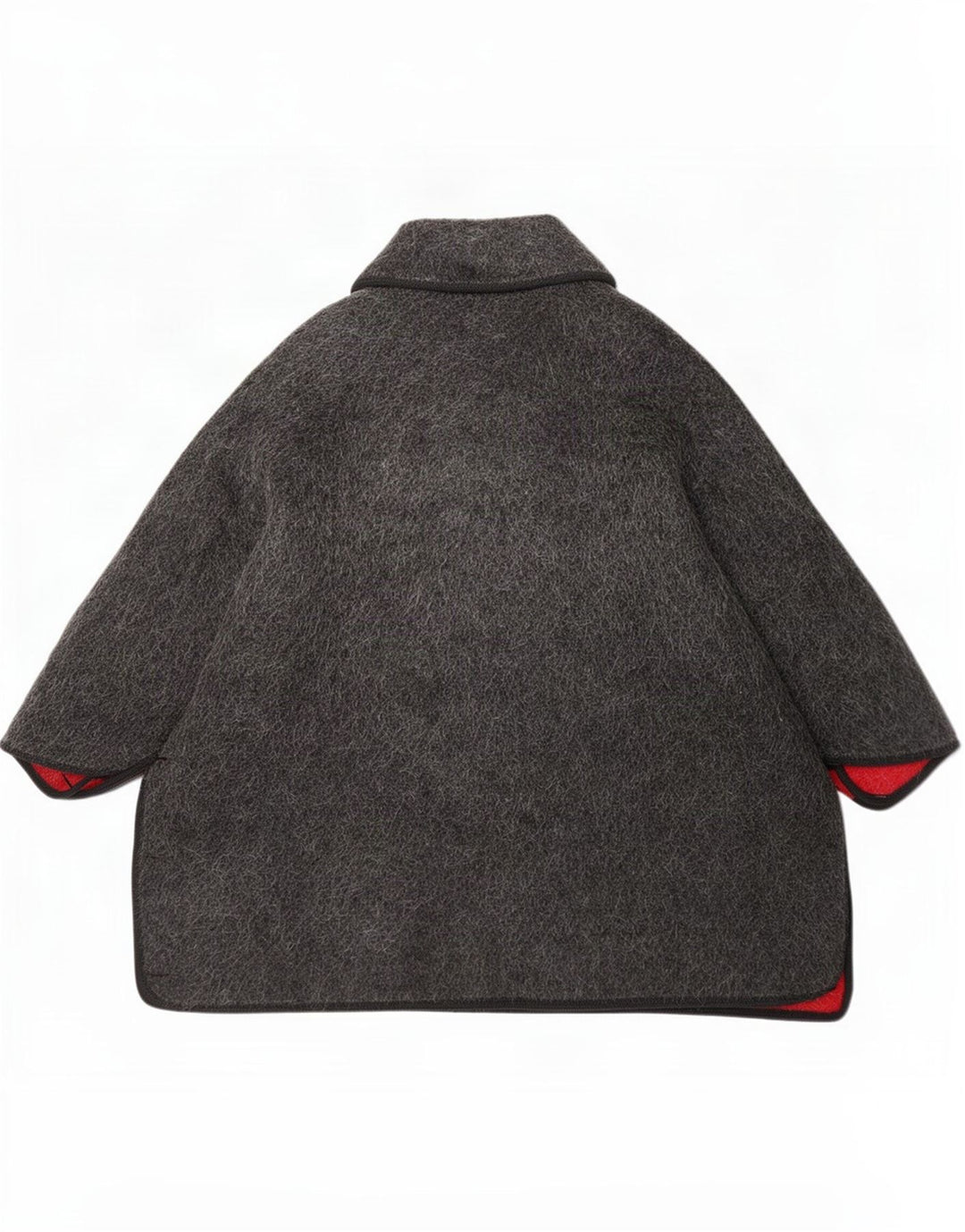 Vintage Womens Reversible Cape Coat One Size Grey