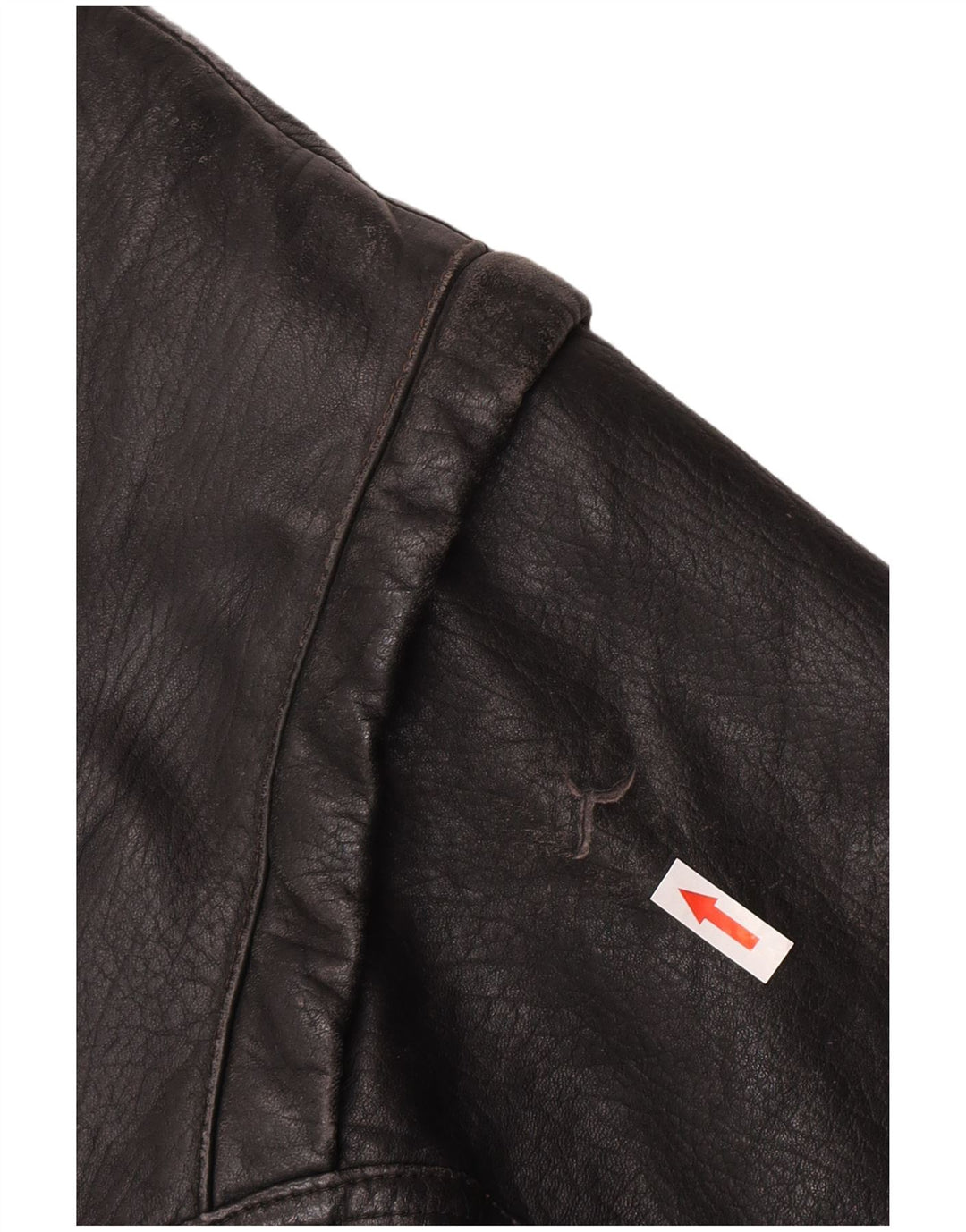 Vintage Womens Leather Jacket IT 52 2XL Black Leather