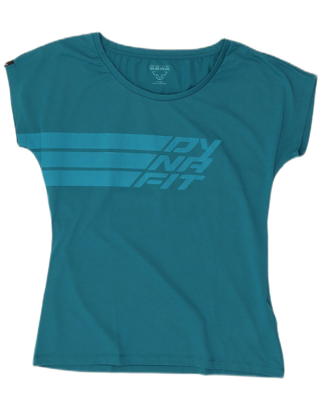 Dynafit Womens Graphic T-Shirt Top UK 18 XL Blue Polyester