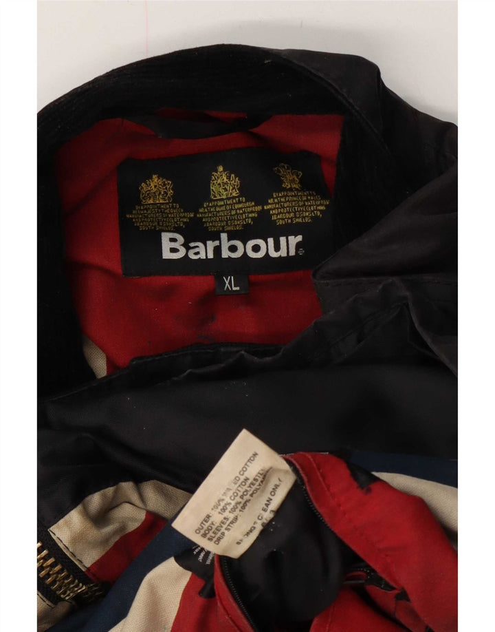 Barbour Mens Waxed Cotton Jacket UK 42 XL Black