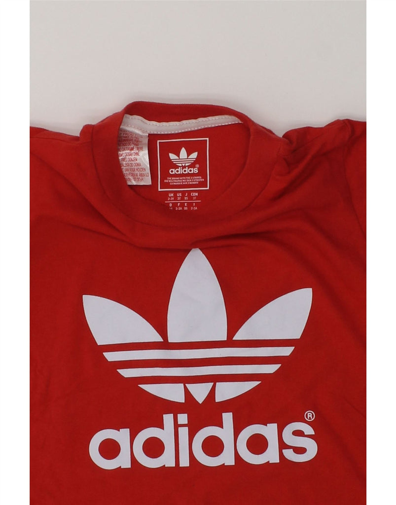 ADIDAS Boys Graphic T-Shirt Top 2-3 Years Red Cotton | Vintage Adidas | Thrift | Second-Hand Adidas | Used Clothing | Messina Hembry 