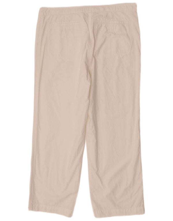 Marks & Spencer Womens Straight Chino Trousers UK 14 Large W34 L26 White