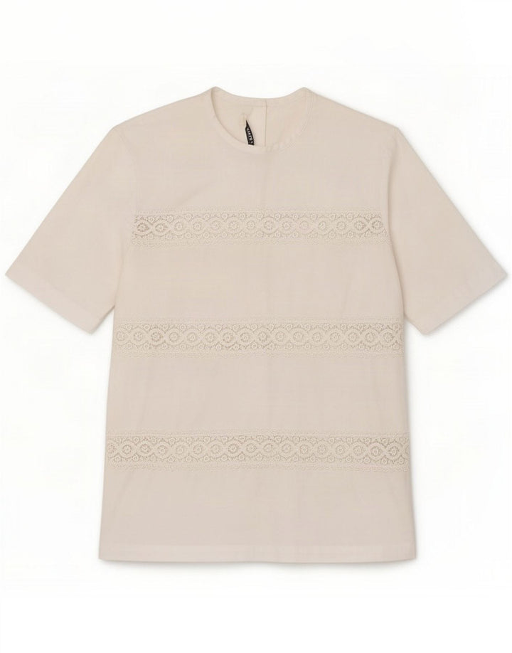 Naracamicee Womens Blouse Top UK 12 Medium White Cotton