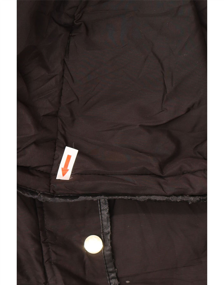 Zara Womens Hooded Padded Jacket UK 16 Large Black Polyester Winter