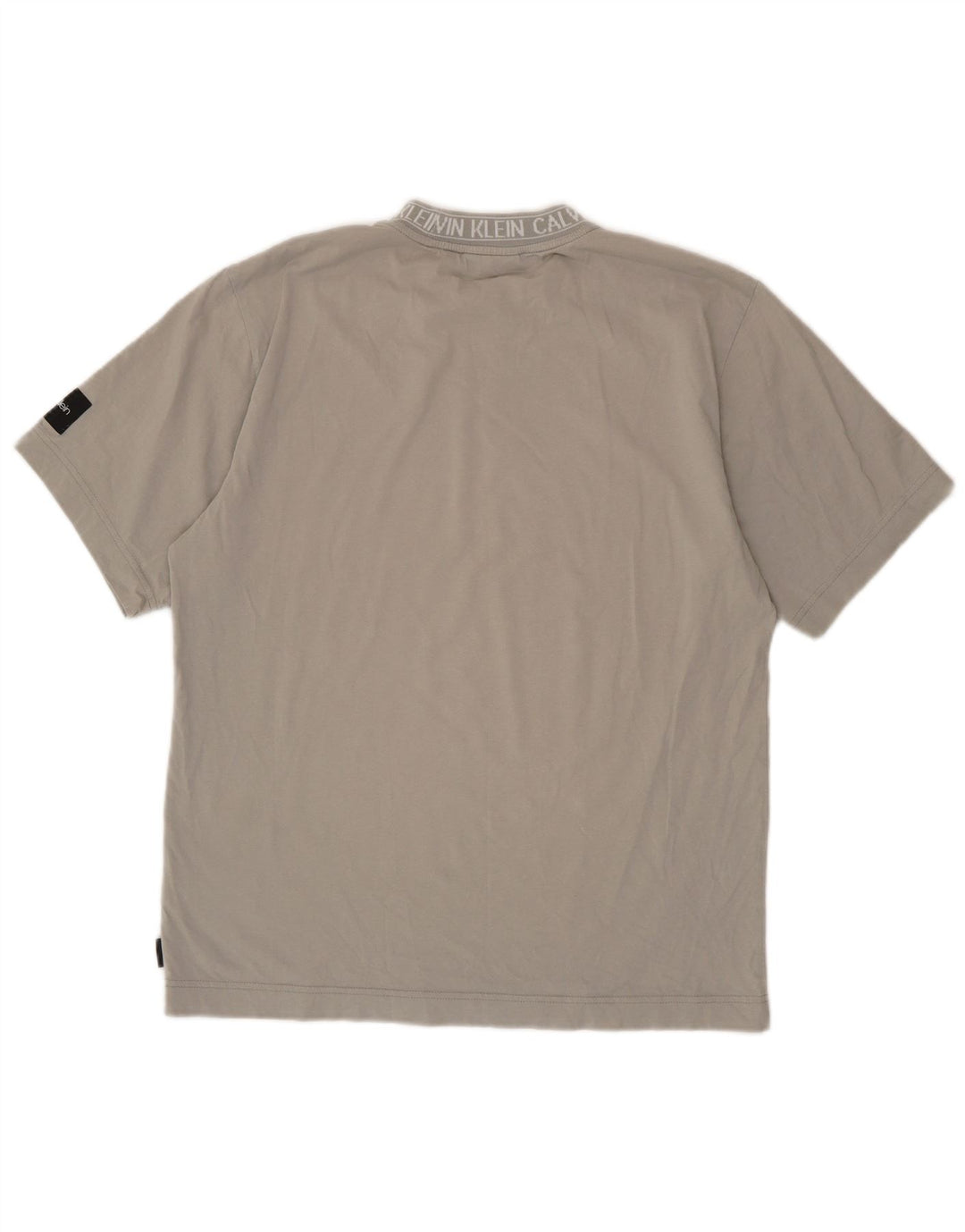 Calvin Klein Mens Graphic T-Shirt Top Medium Grey Cotton