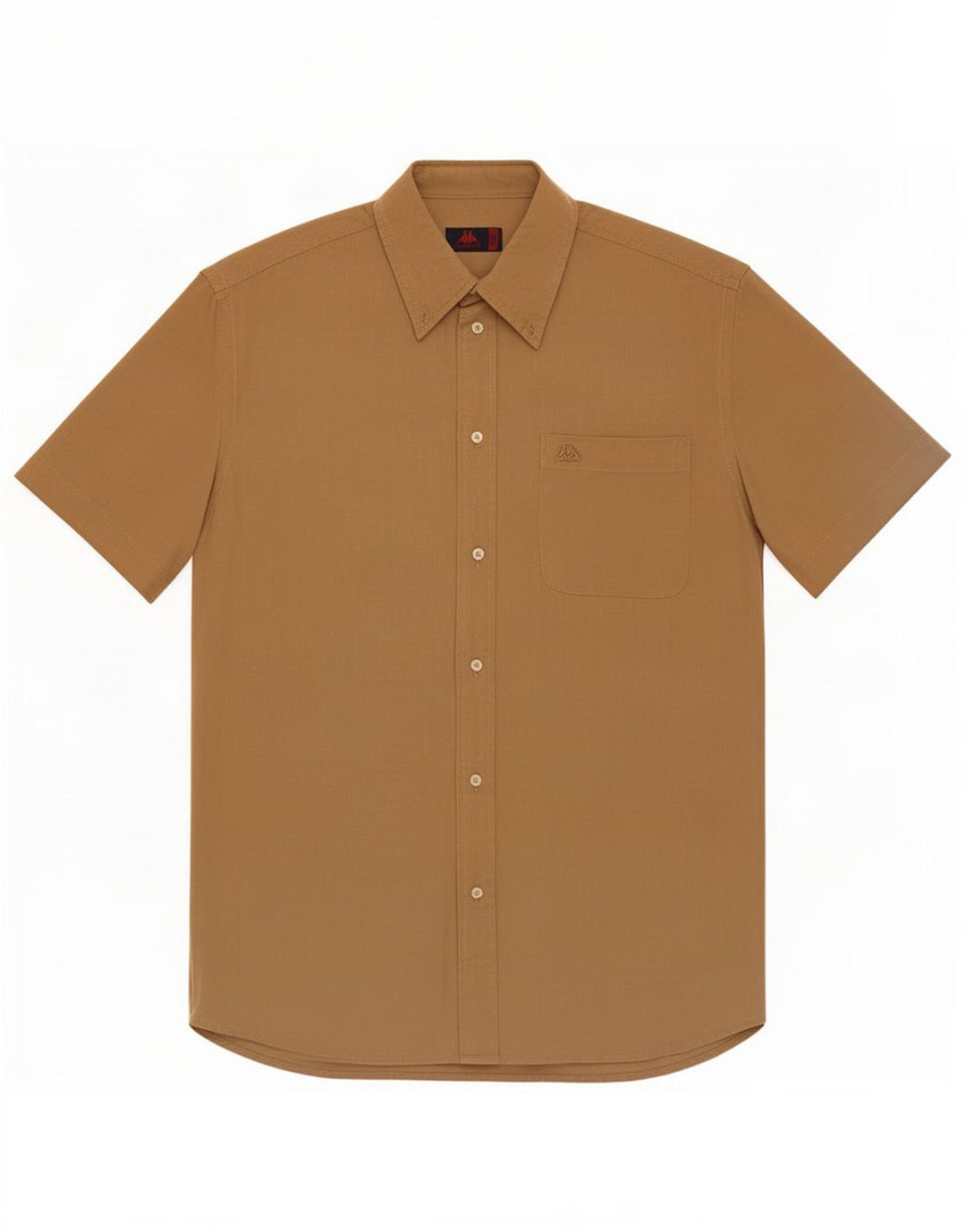 Kappa Mens Short Sleeve Shirt Large Beige Linen