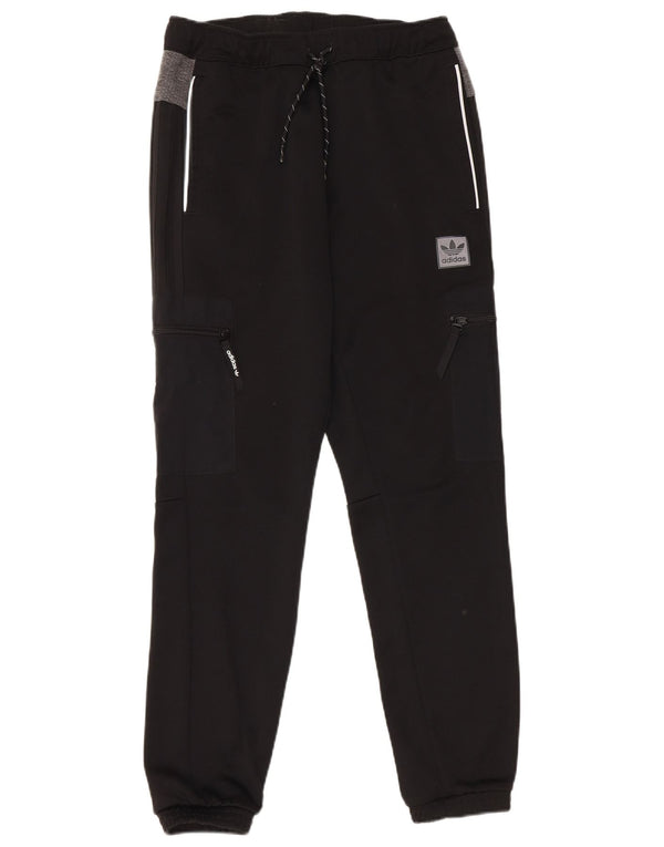 ADIDAS Mens Cargo Tracksuit Trousers Joggers Small  Black Polyester