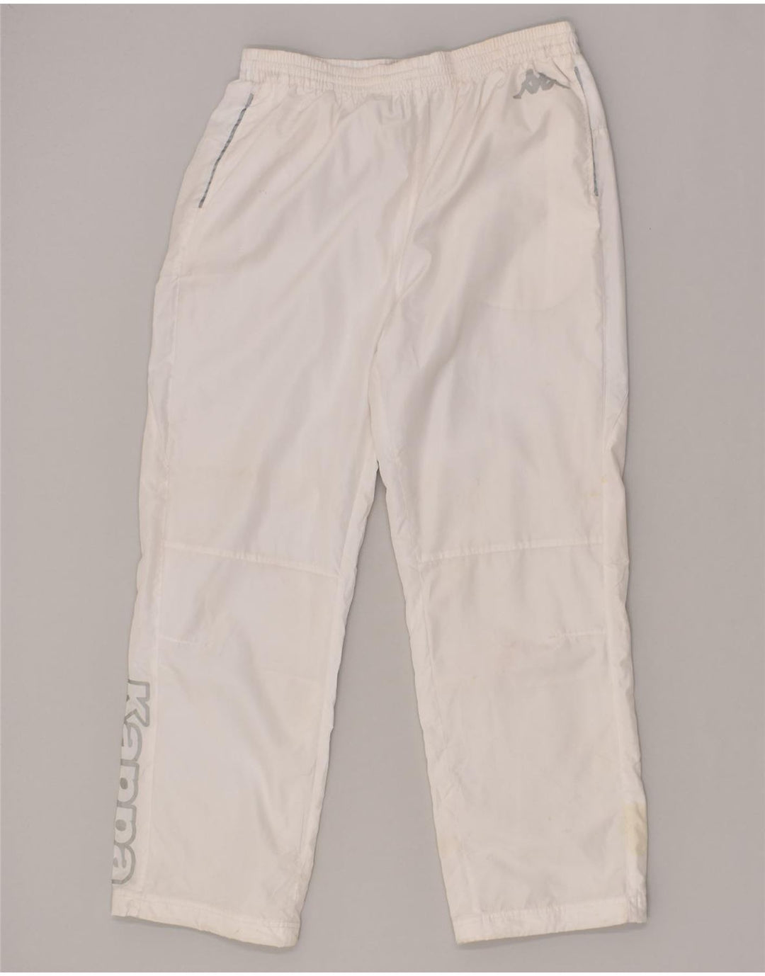 KAPPA Womens Graphic Tracksuit Trousers UK 20 2XL White Polyester | Vintage Kappa | Thrift | Second-Hand Kappa | Used Clothing | Messina Hembry 