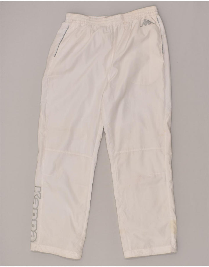 KAPPA Womens Graphic Tracksuit Trousers UK 20 2XL White Polyester | Vintage Kappa | Thrift | Second-Hand Kappa | Used Clothing | Messina Hembry 