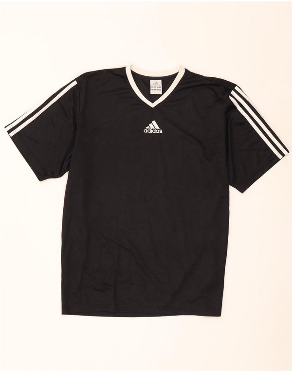 Adidas Mens T-Shirt Top Medium Black Polyester