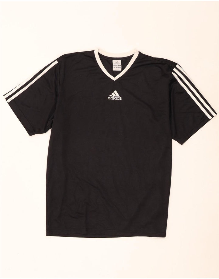 Adidas Mens T-Shirt Top Medium Black Polyester
