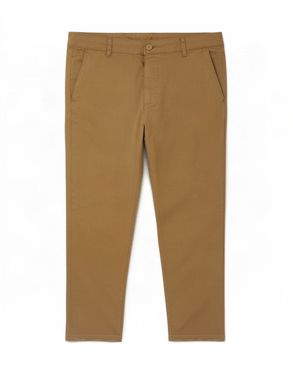Zara Mens Slim Chino Trousers EU 42 Large W32 L27 Khaki Cotton