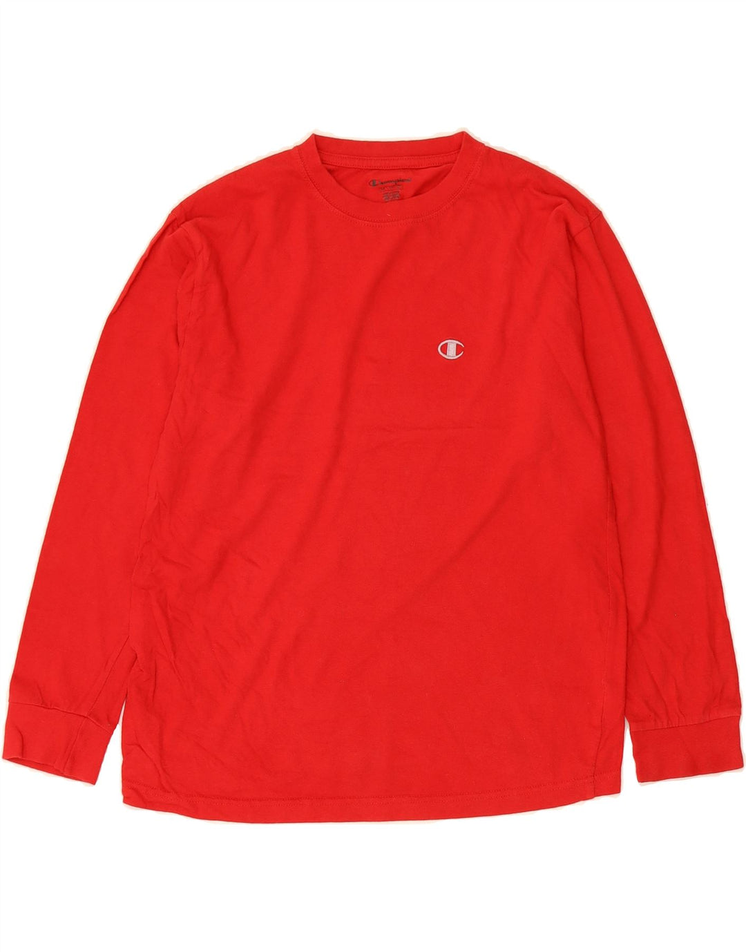 CHAMPION Womens Top Long Sleeve UK 14 Large Red Cotton Vintage Champion and Second-Hand Champion from Messina Hembry 