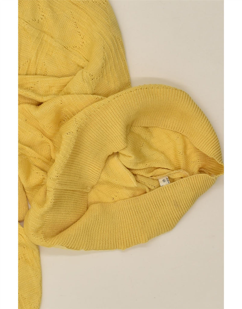 VINTAGE Mens Crew Neck Jumper Sweater Small Yellow Argyle/Diamond Cotton | Vintage Vintage | Thrift | Second-Hand Vintage | Used Clothing | Messina Hembry 