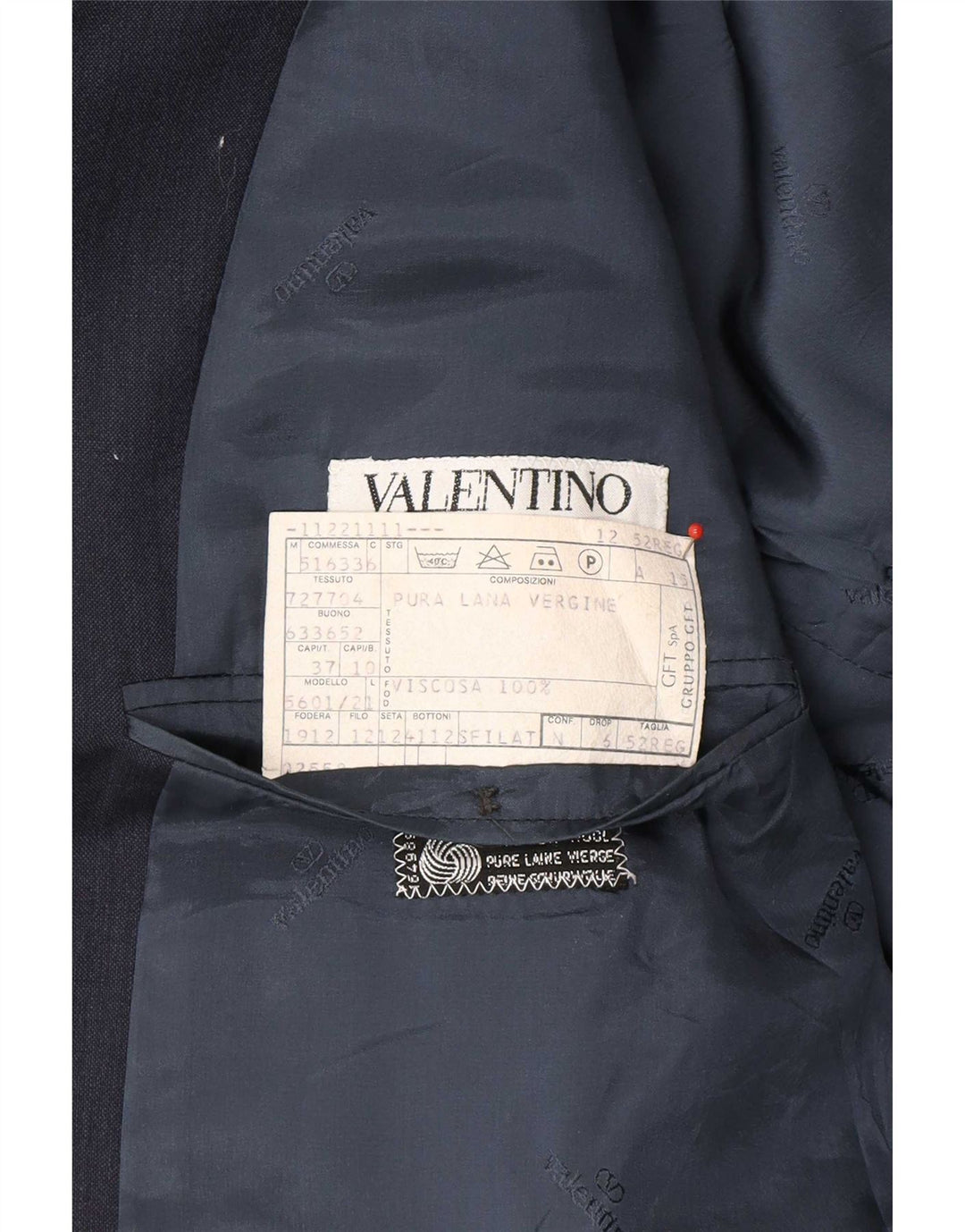 Valentino Mens 2 Button Blazer Jacket IT 52 XL Navy Blue New Wool