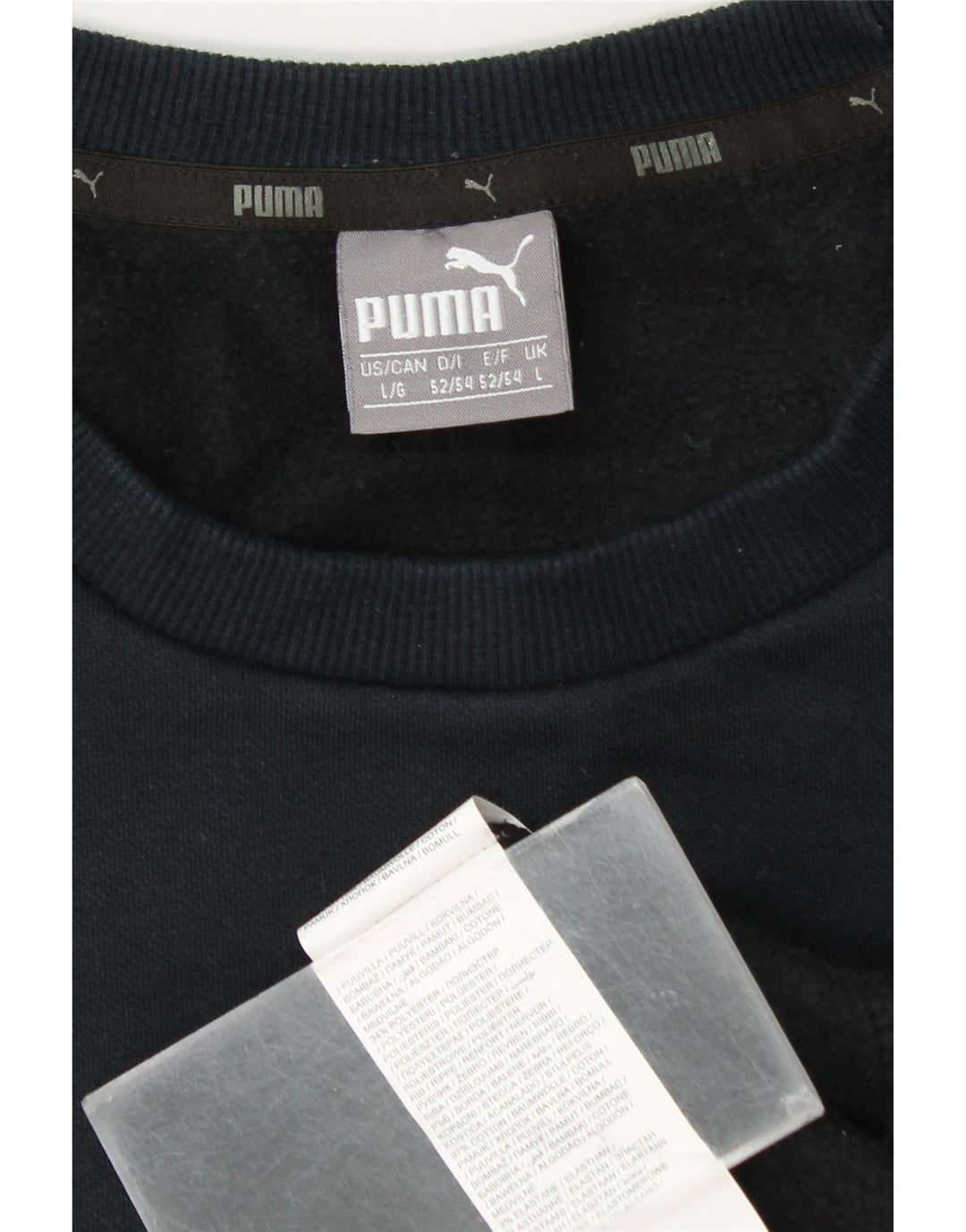Puma Mens Graphic Sweatshirt Jumper Large Navy Blue Cotton