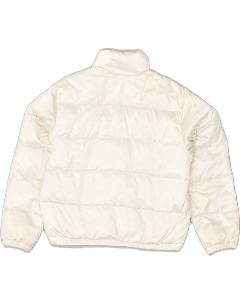 BELFE & BELFE Womens Padded Jacket UK 14 Medium White Polyester | Vintage Belfe & Belfe | Thrift | Second-Hand Belfe & Belfe | Used Clothing | Messina Hembry 