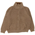 Vintage Mens Cardigan Sweater XL Brown Spotted