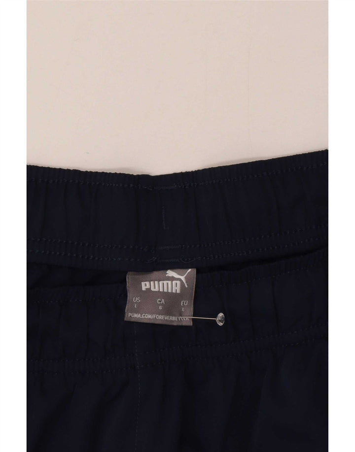 Puma Mens Sport Shorts Large Navy Blue Polyester