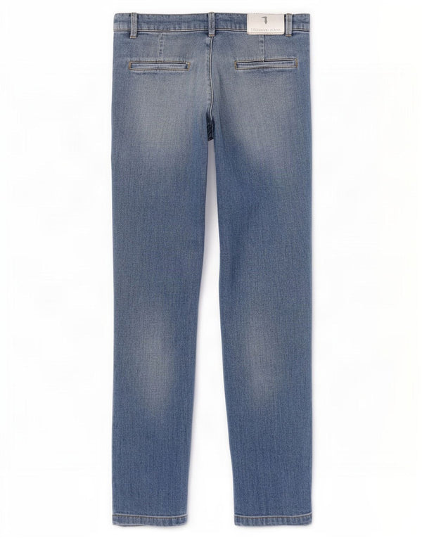 Trussardi Womens Distressed Slim Jeans W26 L31 Blue Polyester