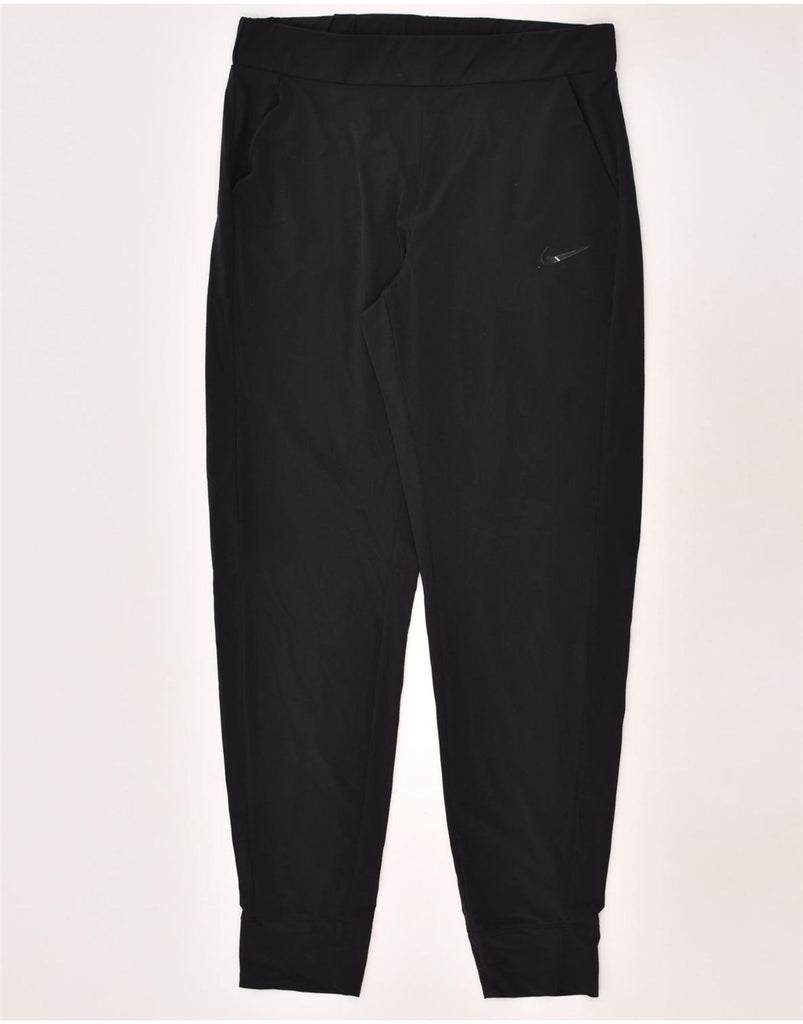 NIKE Womens Dri Fit Tracksuit Trousers Joggers UK 14 Medium Black | Vintage Nike | Thrift | Second-Hand Nike | Used Clothing | Messina Hembry 