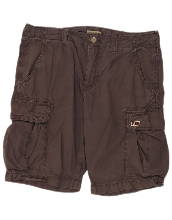 Napapijri Mens Cargo Shorts W31 Medium  Grey Cotton