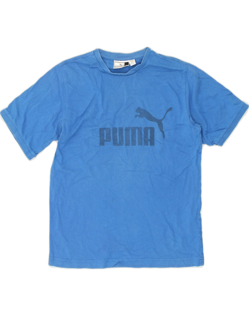 PUMA Mens Graphic T-Shirt Top Medium Blue | Vintage Puma | Thrift | Second-Hand Puma | Used Clothing | Messina Hembry 