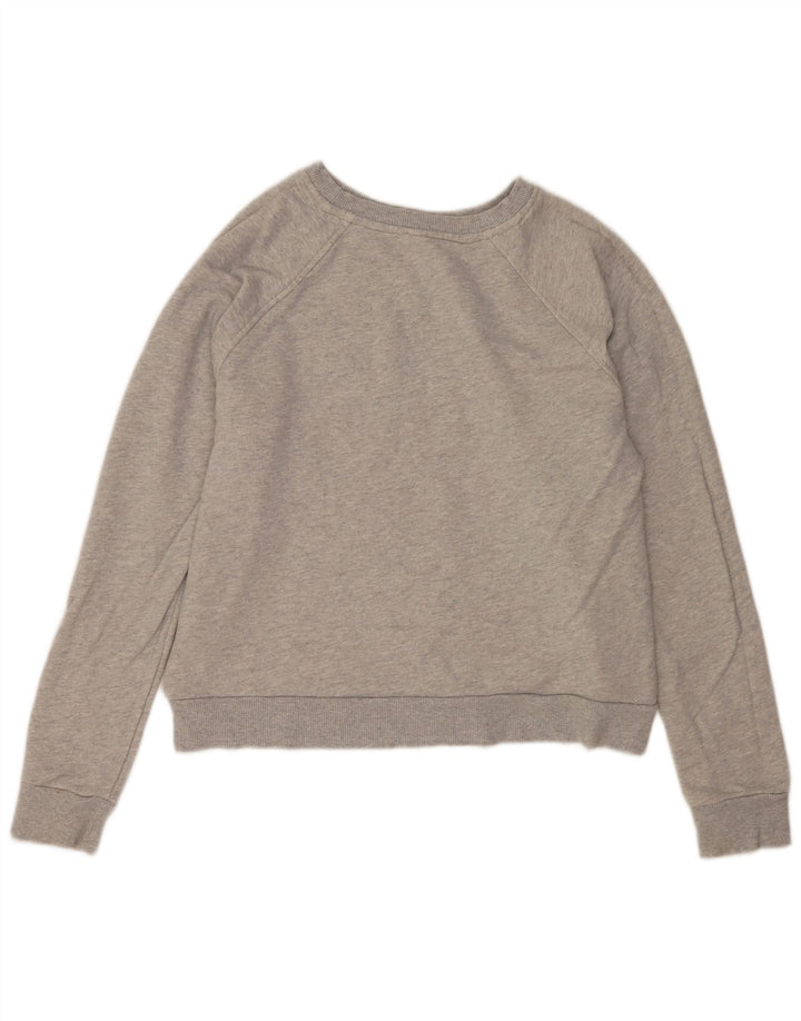 Reebok Womens Graphic Sweatshirt Jumper UK 16 Large Grey Cotton