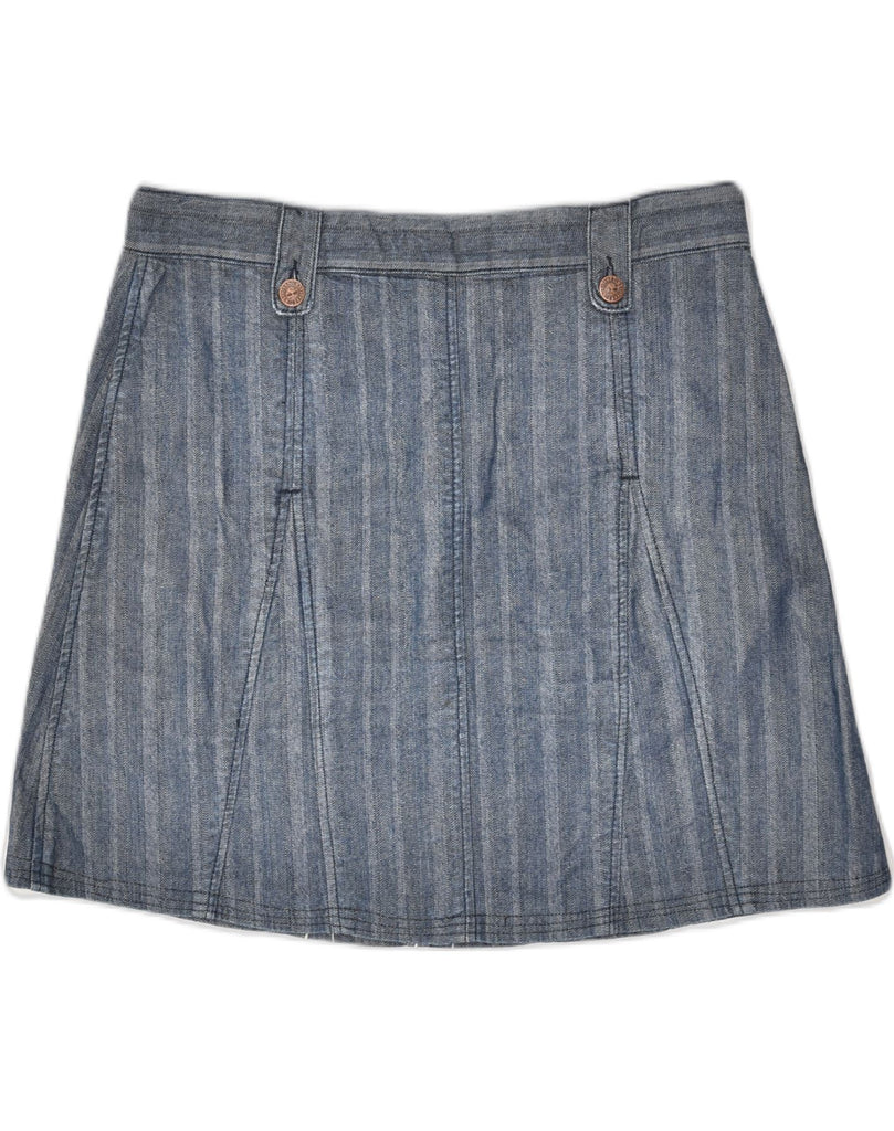 TIMBERLAND Womens Denim Skirt US 6 Medium W30 Navy Blue Striped Cotton | Vintage Timberland | Thrift | Second-Hand Timberland | Used Clothing | Messina Hembry 