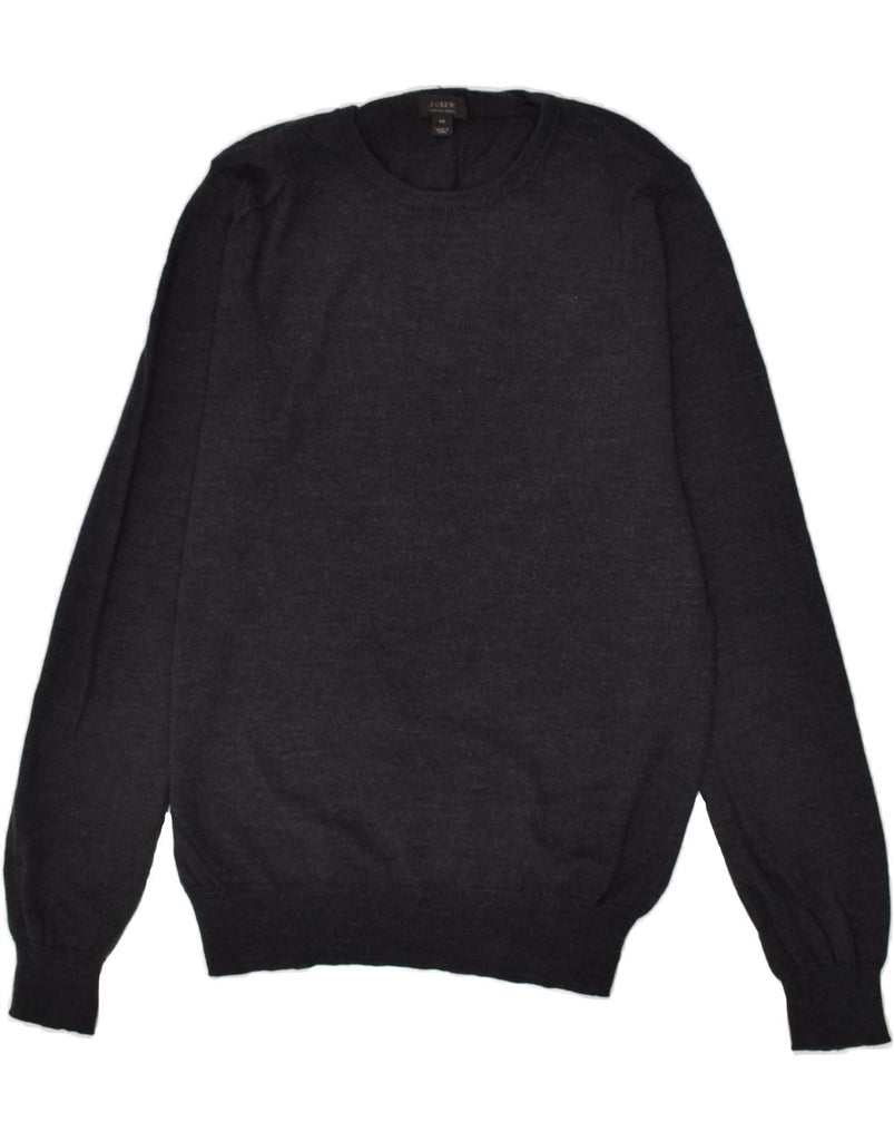 J. CREW Mens Slim Fit Crew Neck Jumper Sweater Medium Black Merino Wool | Vintage J. Crew | Thrift | Second-Hand J. Crew | Used Clothing | Messina Hembry 