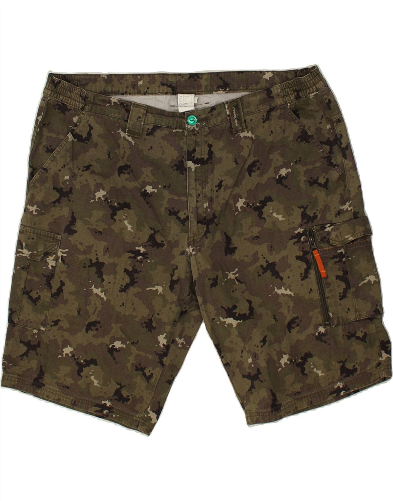 DECATHLON Mens Cargo Shorts 2XL W42  Khaki Camouflage Cotton | Vintage Decathlon | Thrift | Second-Hand Decathlon | Used Clothing | Messina Hembry 