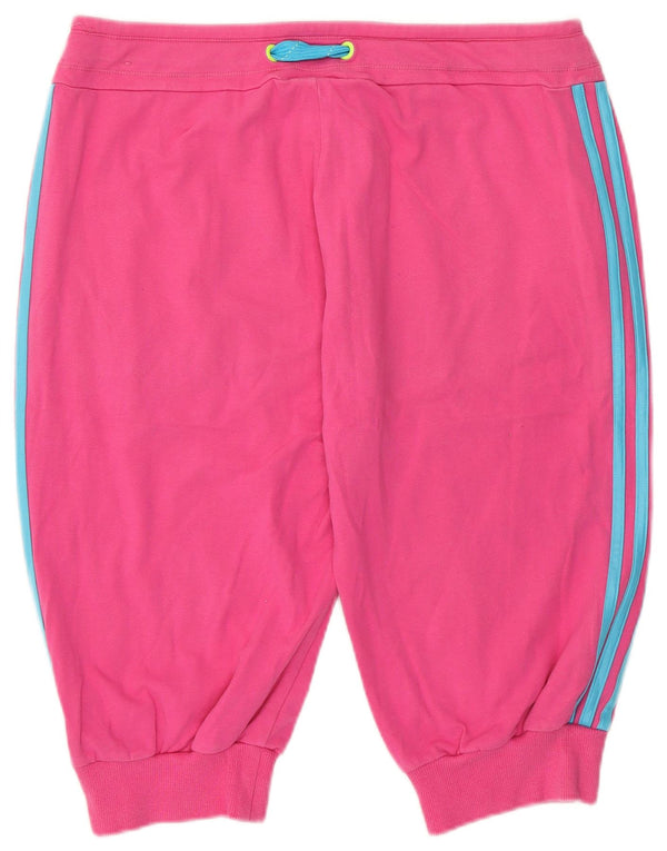 ADIDAS Womens Bermuda Sport Shorts UK 16 Large  Pink Cotton