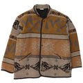 Vintage Mens Regular Fit Jacket UK 38 Medium Brown Geometric Wool
