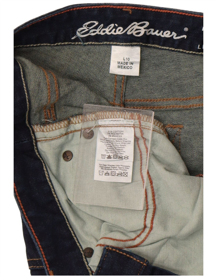 Eddie Bauer Womens Straight Bootcut Jeans US 10 Large W32 L36 Blue Cotton
