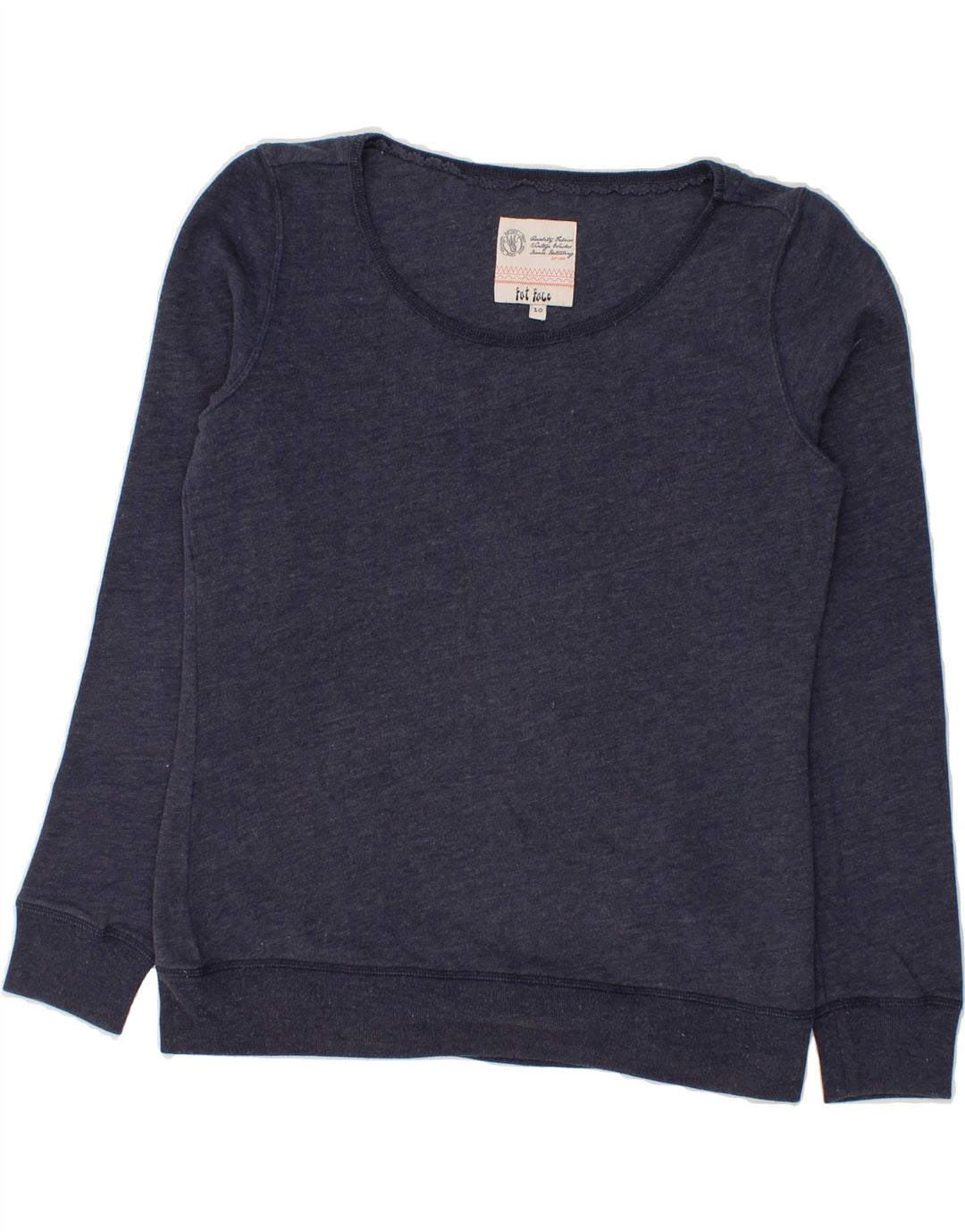 FAT FACE Womens Sweatshirt Jumper UK 10 Small Navy Blue Cotton Vintage Fat Face and Second-Hand Fat Face from Messina Hembry 