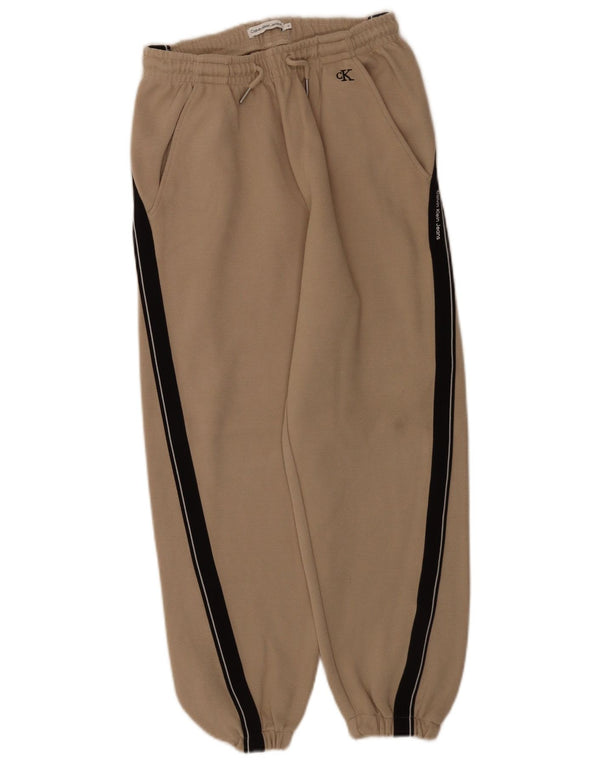 Calvin Klein Jeans Girls Tracksuit Trousers Joggers 11-12 Years Beige