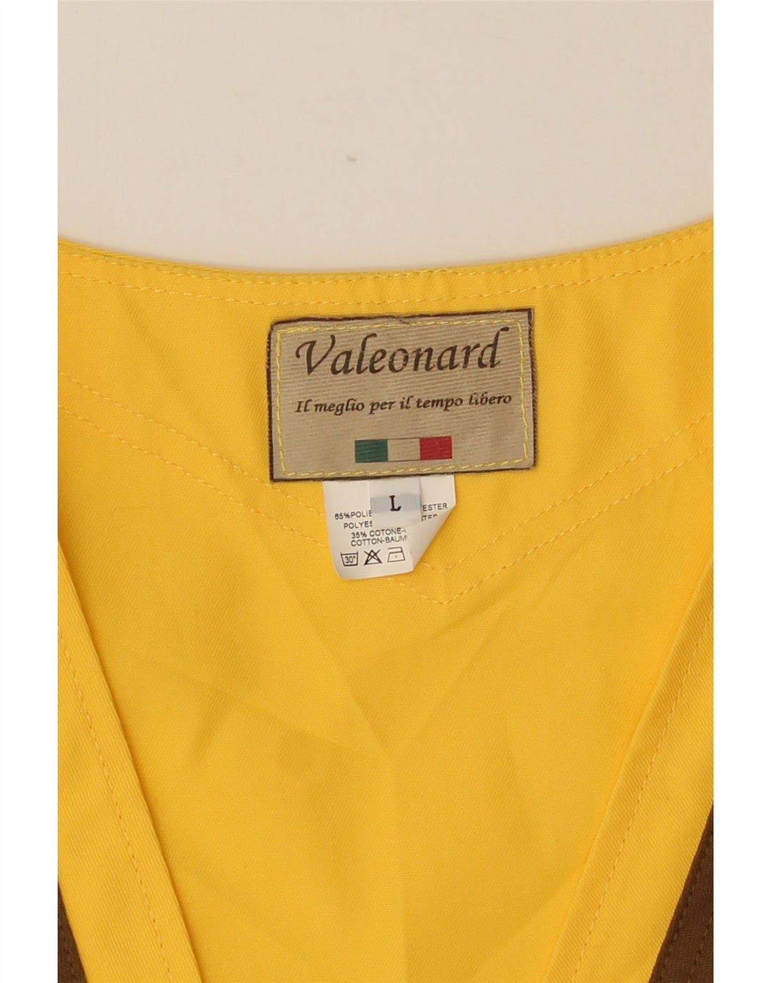VINTAGE Mens Utility Gilet UK 40 Large Yellow Colourblock Polyester