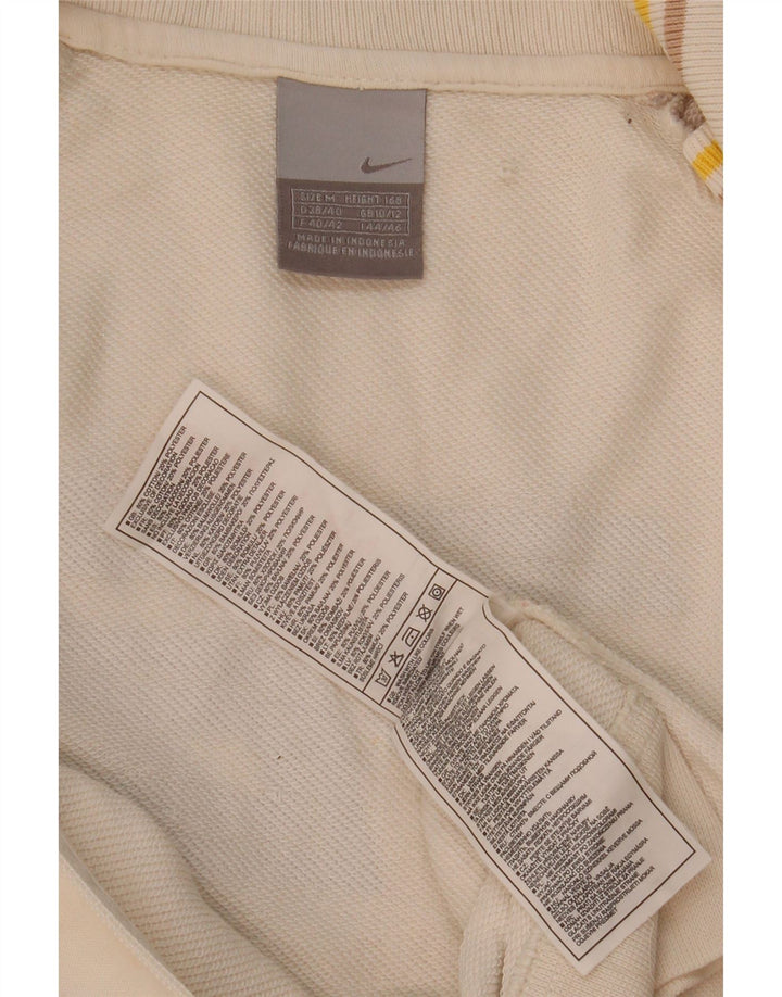 Nike Womens Graphic Tracksuit Top Jacket UK 10/12 Medium White Colourblock