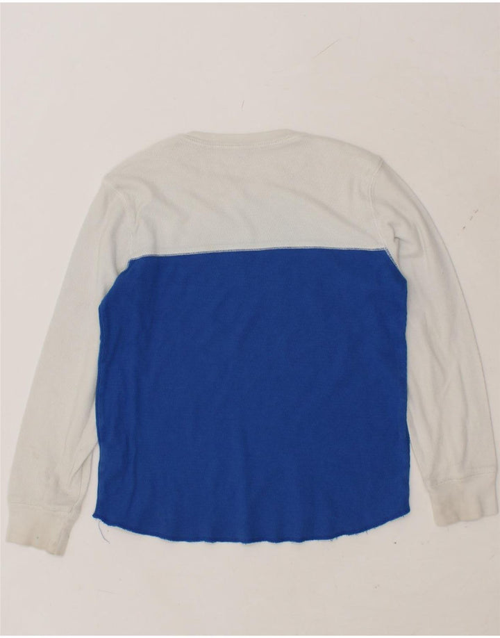 GAP Boys Graphic Top Long Sleeve 9-10 Years Large White Colourblock Cotton Vintage Gap and Second-Hand Gap from Messina Hembry 